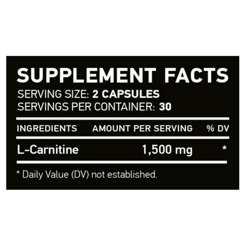 l carnitine burn supp facts