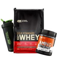 ON Gold Standard Whey 10lb Protein+ Amino Energy 65 Stack